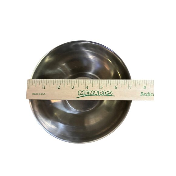 Vintage International Decorator 18-8 Stainless Steel Pedestal Bowl With Ornate B - Picture 9 of 14